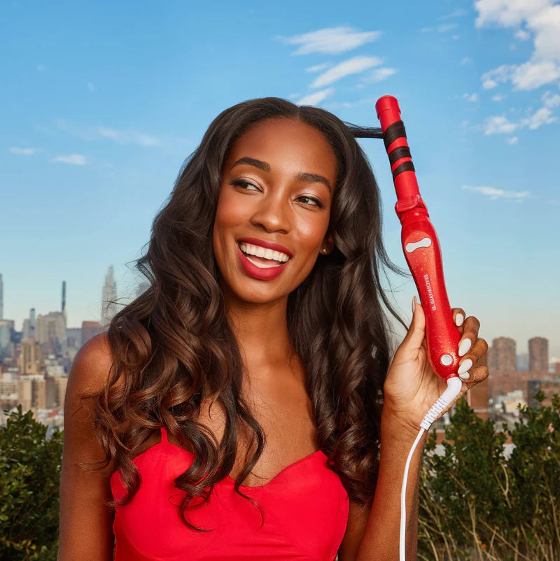 Beachwaver - B1 Red Glitter Rotating Curling Iron