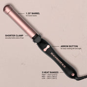 Beachwaver - B1.25 Midnight Rose Rotating Curling Iron