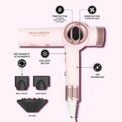 Beachwaver - Pink Rose Gold Backstage Hair Dryer