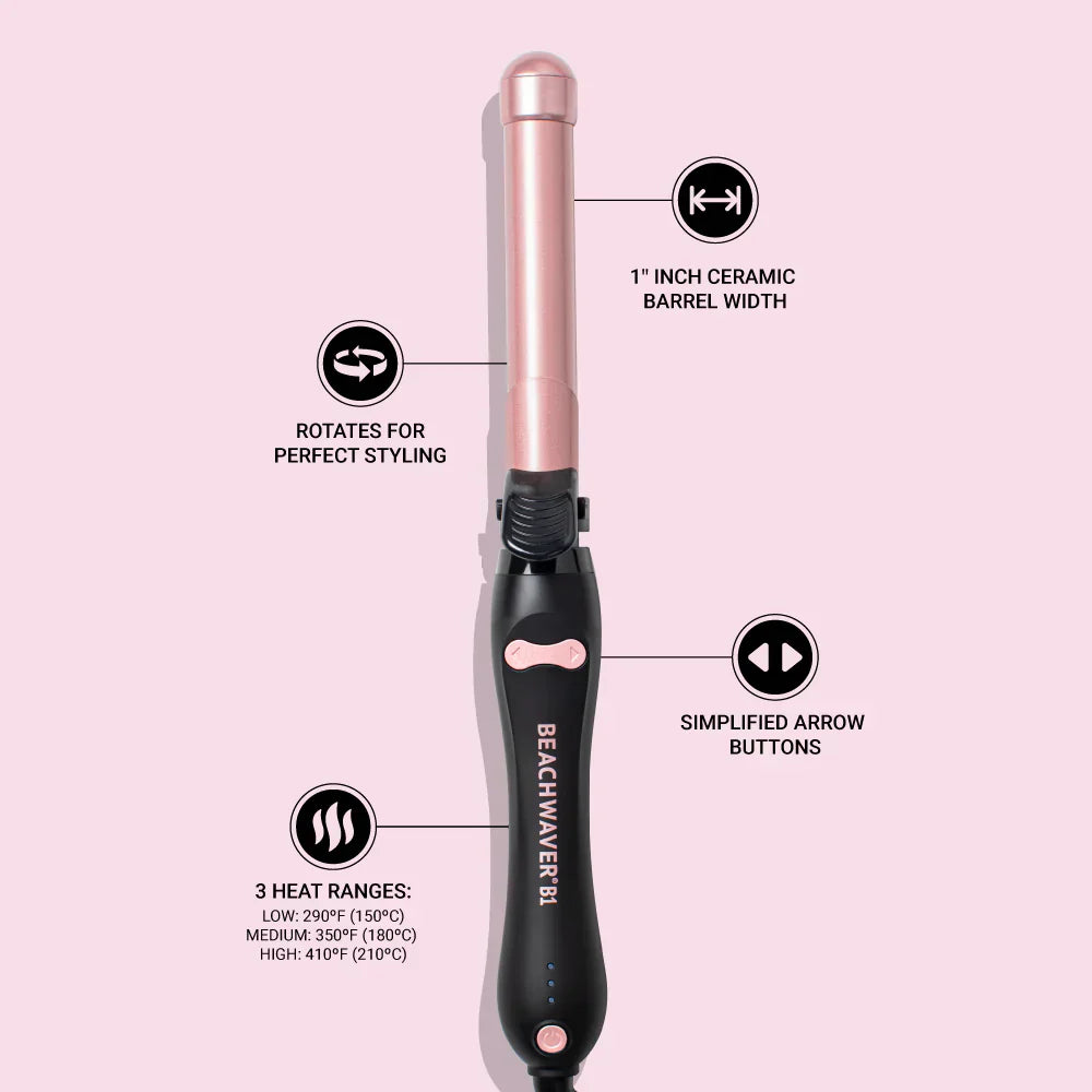 Beachwaver - B1 Midnight Rose Rotating Curling Iron