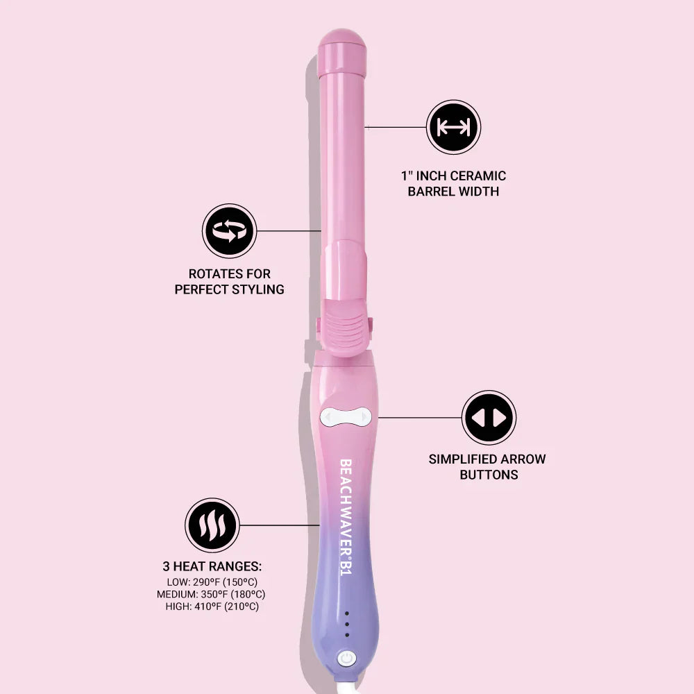 Beachwaver - B1 Pink Sunset Rotating Curling Iron