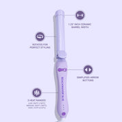 Beachwaver - B1.25 Lilac Pretty Pastels Rotating Curling Iron